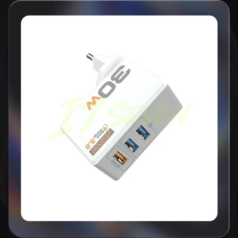 Aspor A858 30W QC3.0 USB Quick Charging Adapter